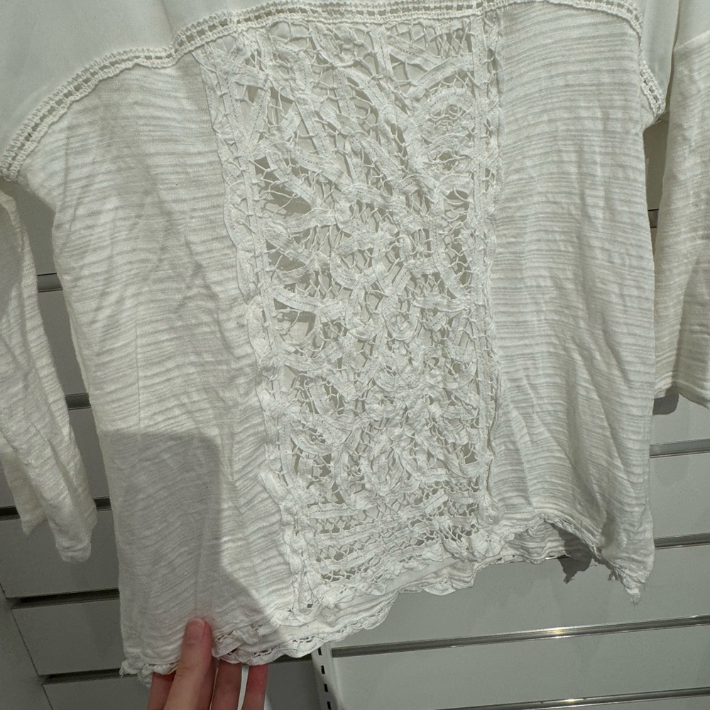 Meadow Rue Cream Lace Detail Blouse - Picture 5 of 7